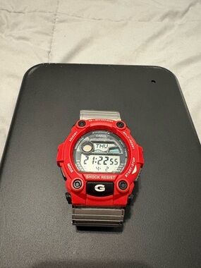 Casio G-Shock Digital Rescue Red – Shock Resist – Aftermarket Metal Stretch Band
